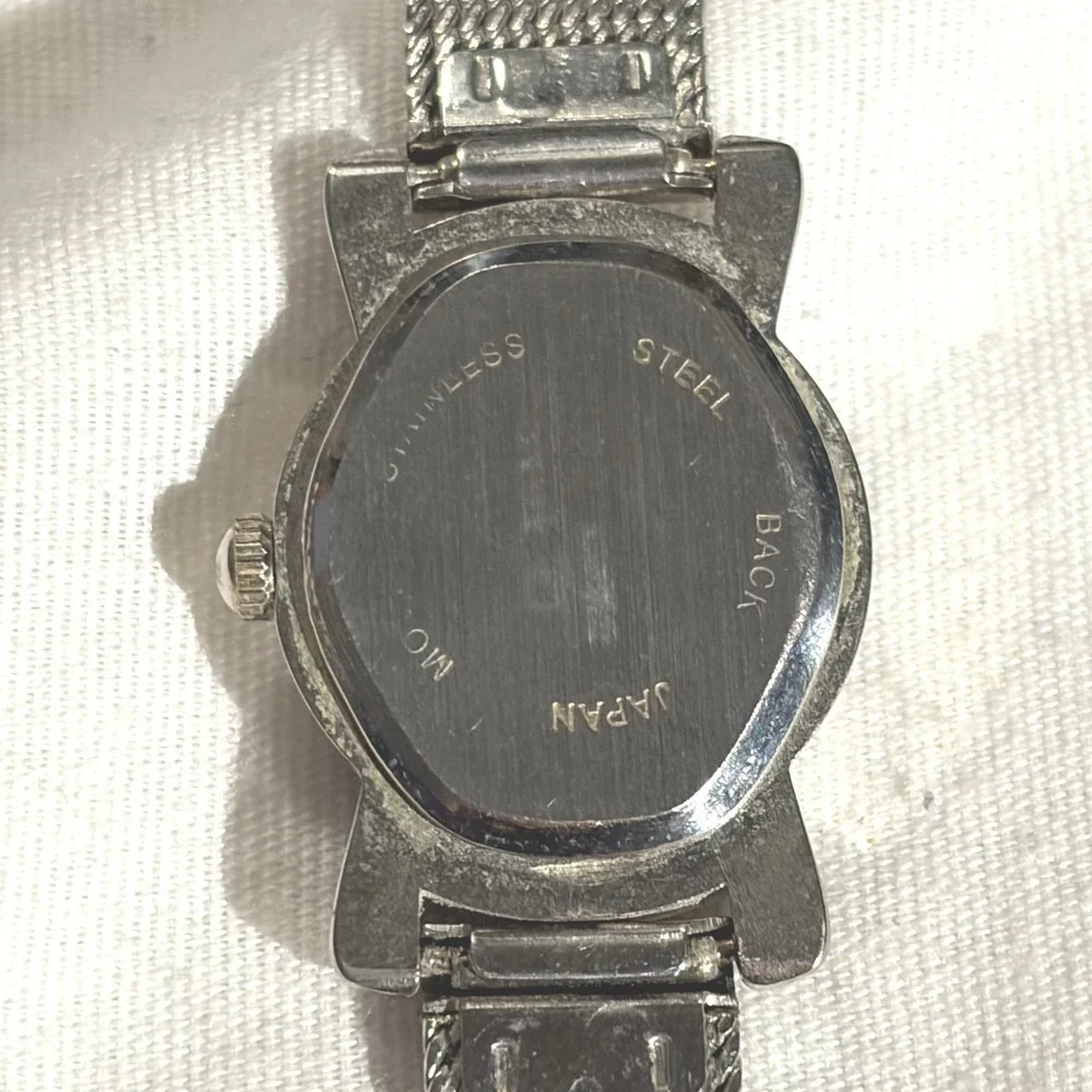 Mondu Japan Movt‎ Ladies Silver Tone Mesh Band Analog Quartz Watch